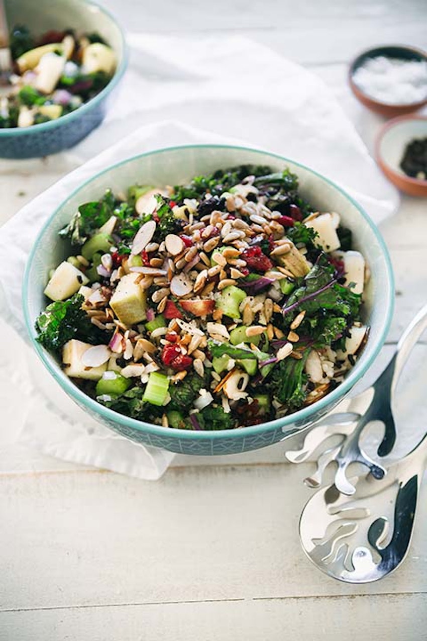 A Refreshing & Tasty Wild Rice, Kale and Apple Crunch Salad with Maple ...