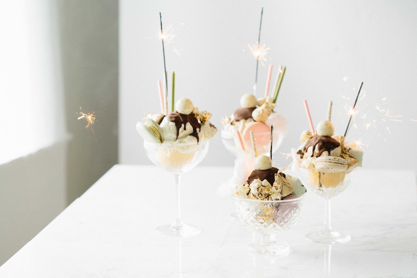 Sparkler Cupcake Sundaes to Welcome the New Year with a Bang