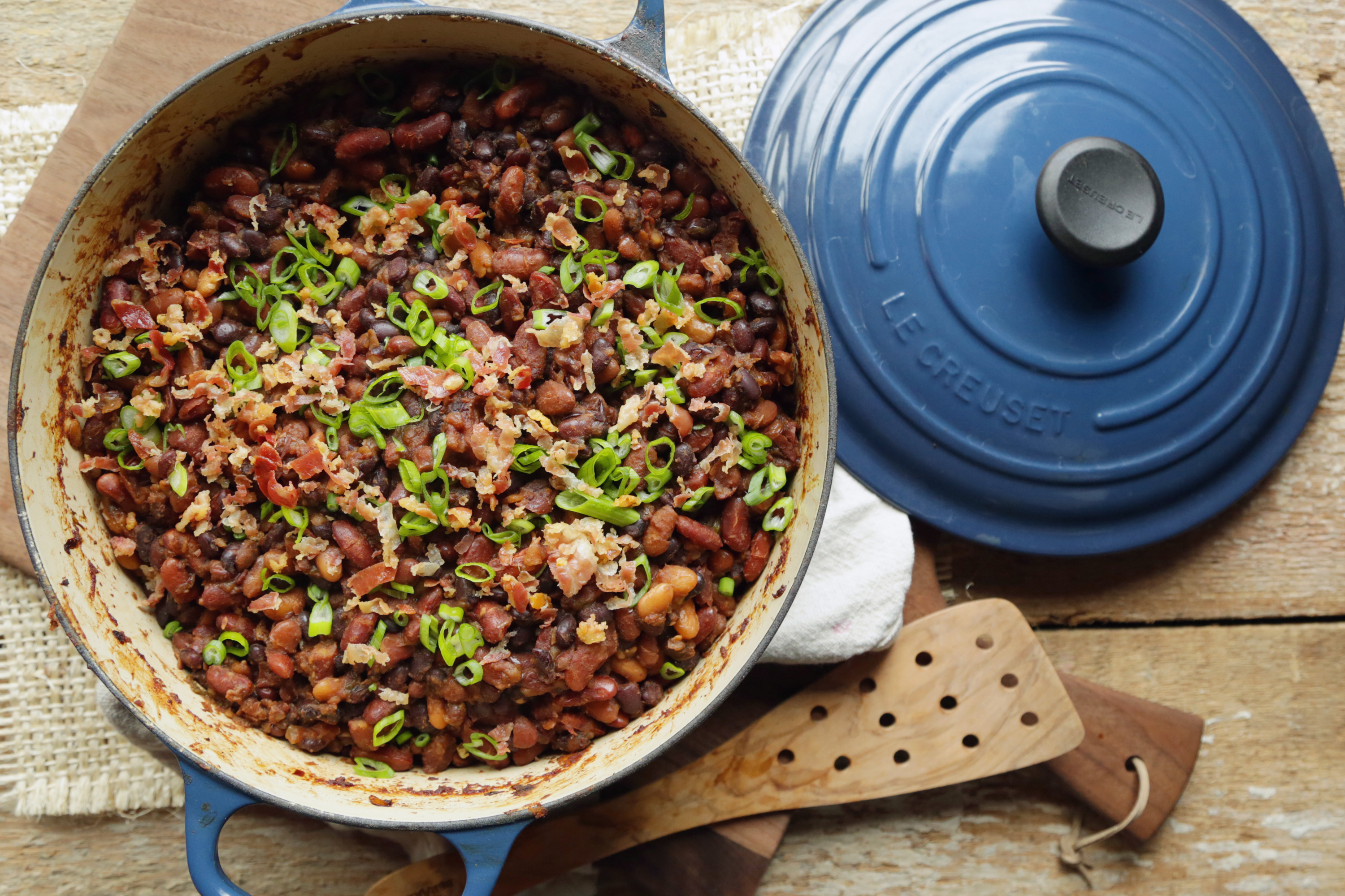 Baked Beans with Pancetta + Molasses The Inspired Home