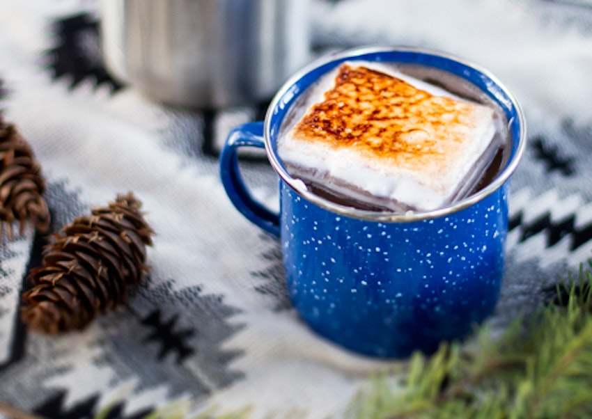 Spiced & Spiked Hot Chocolate Campfire Cocktails