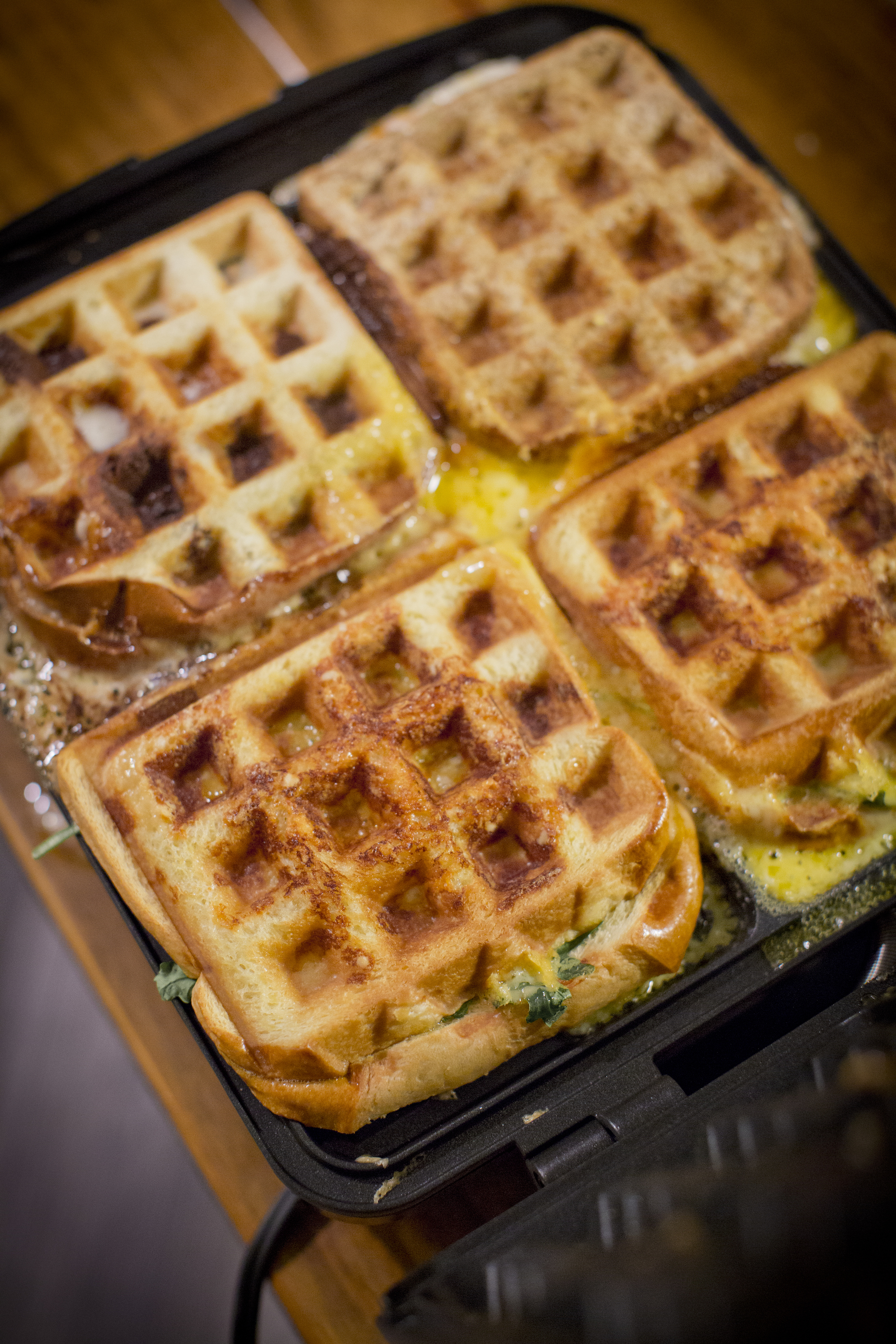 Waffle Maker Grilled Cheese 3 Ways The Inspired Home
