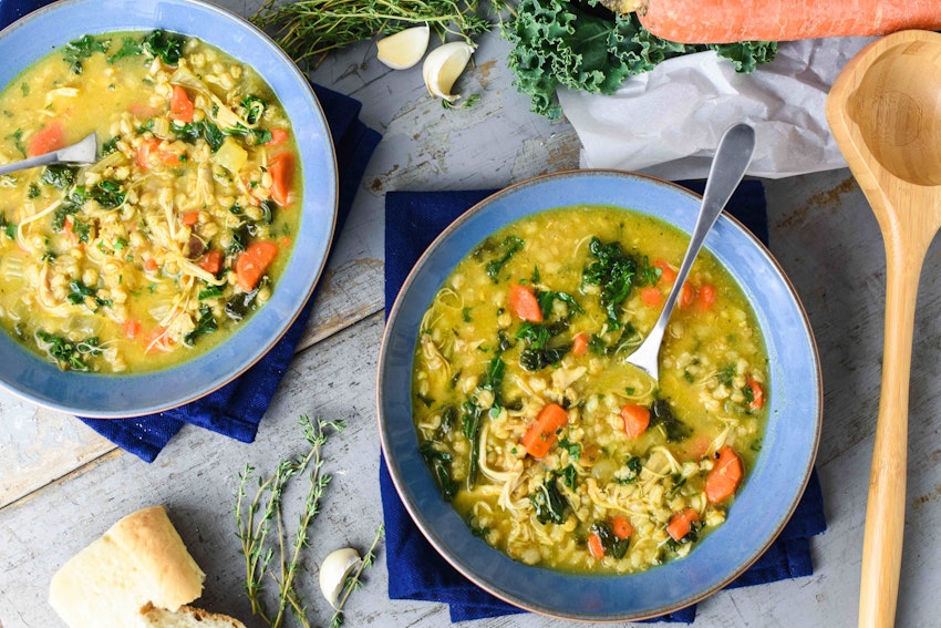 Boost Your Immunity With This Bone Broth, Turmeric & Kale Chicken Soup