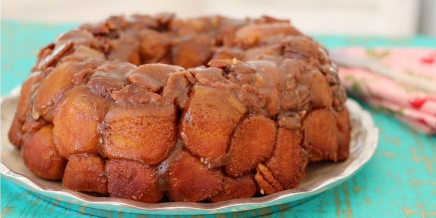 Homemade Monkey Bread with Pecans + Caramel