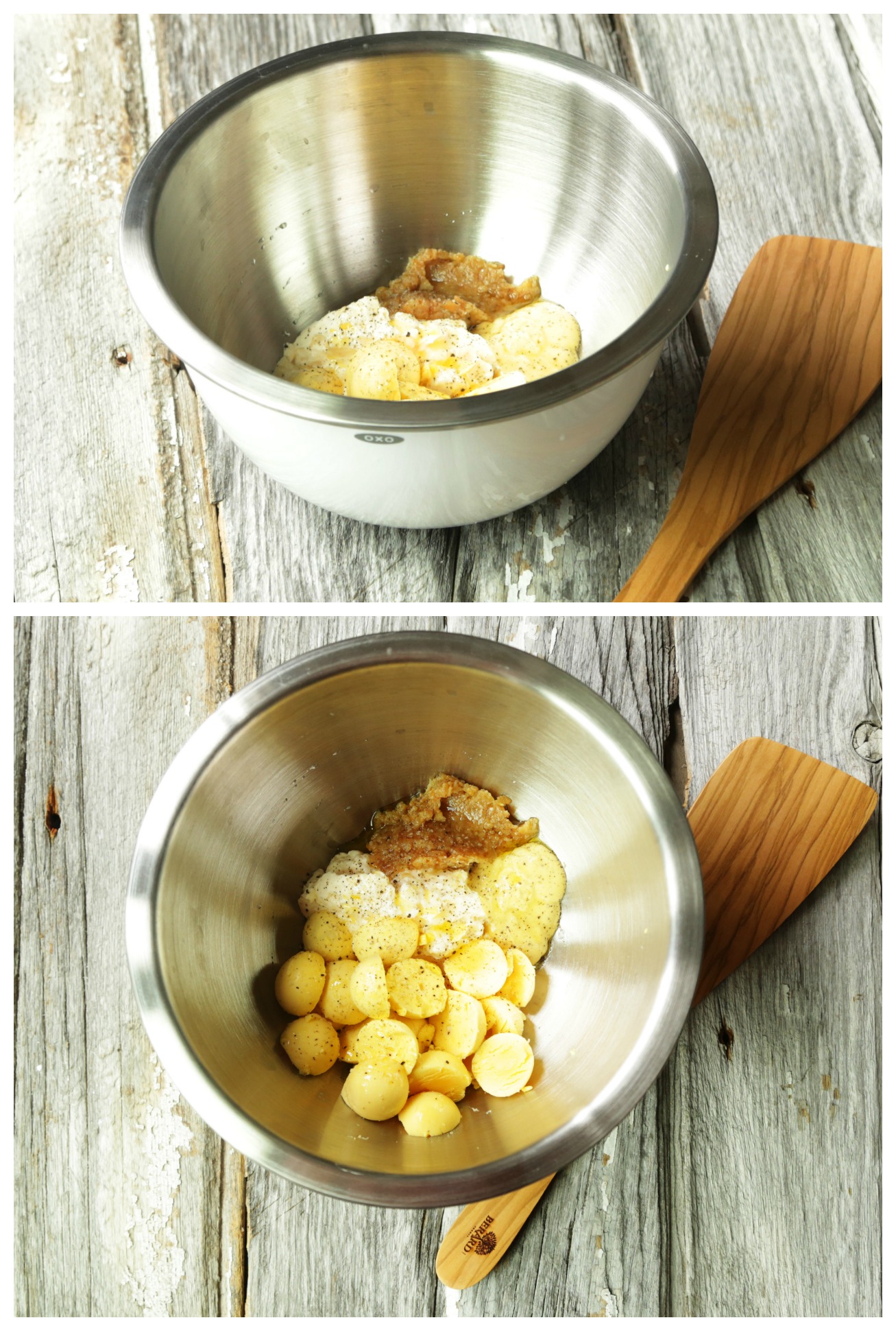 Roasted Garlic Deviled Eggs with Prosciutto & Basil The Inspired Home