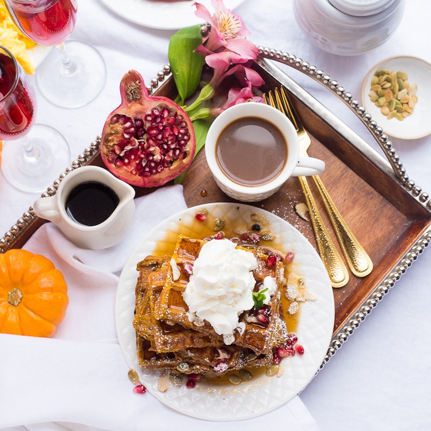 These Pumpkin French Toast Waffles Are the Fall Breakfast of Your Dreams