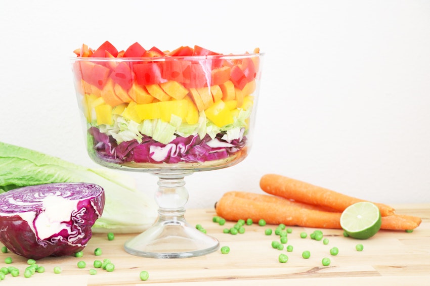 7 Layer Rainbow Salad Recipe
