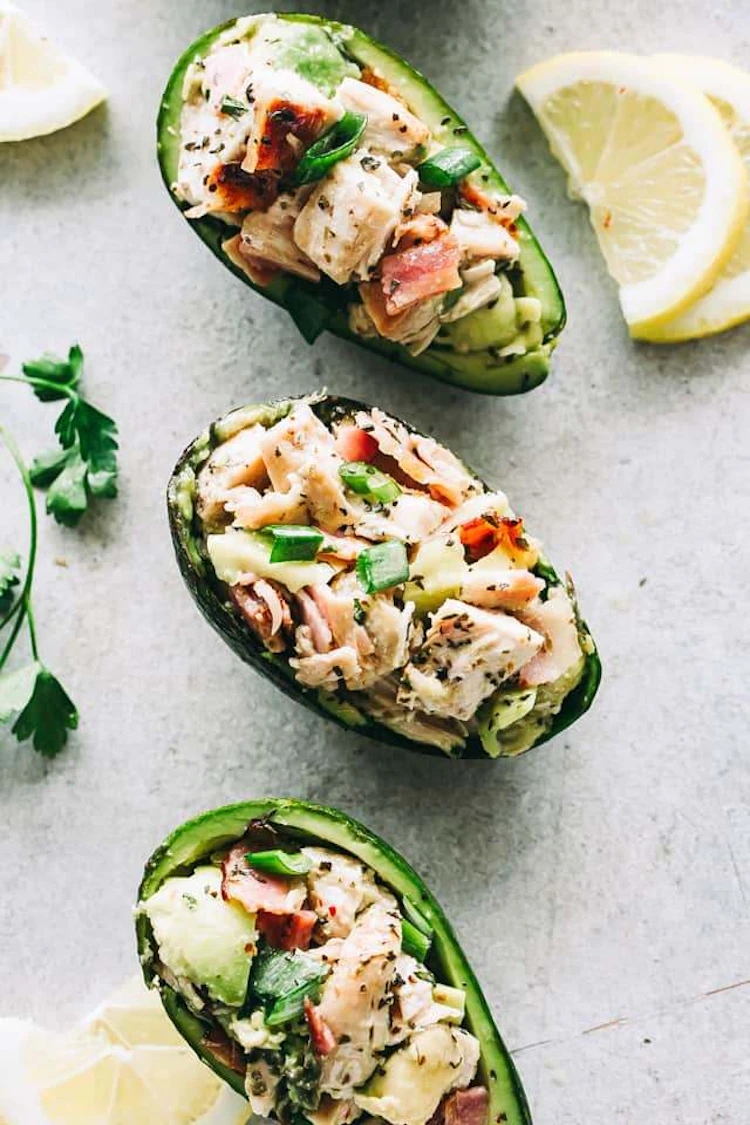 Stuffed Avocados With Chicken And Bacon