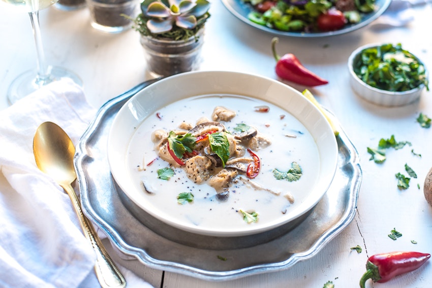 This Thai Chicken & Coconut Soup Is the Answer to Your Cold Weather Blues