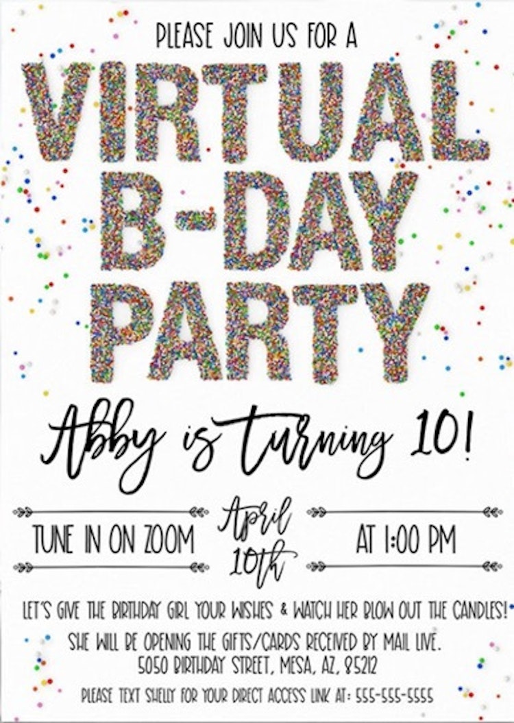 Birthday ideas virtual gift Virtual Birthday