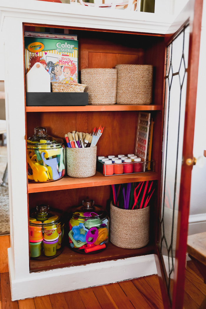 kids craft cabinet