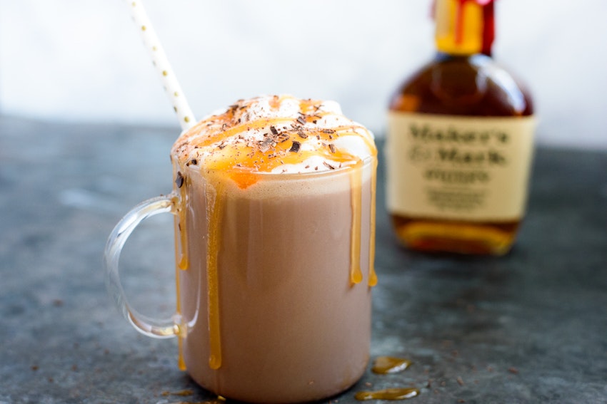 Spiked Salted Caramel Hot Chocolate