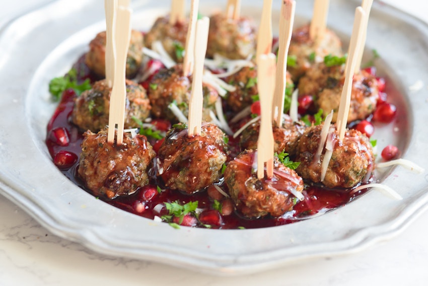 Meatballs with Pomegranate Glaze