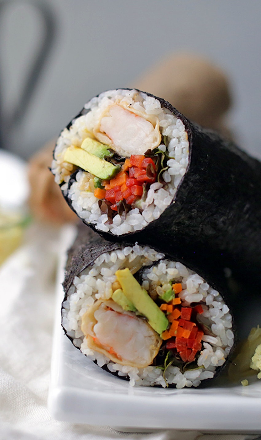 Sushi Burrito Recipes: Spicy Tuna and Tempura Shrimp | Billy Parisi ...